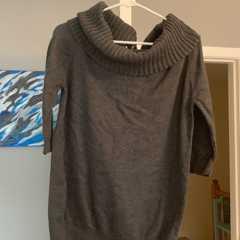 Grey boatneck sweater